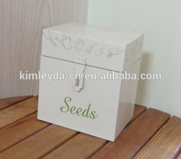 Metal seed box/ powder-coated/decal