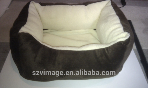 Self-heating solid plush large pet bed