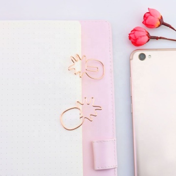 2019 Creative Custom Fruit Pineapple Rose Gold Paper Clip