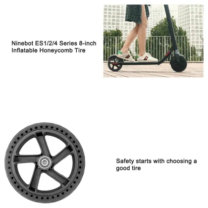 Honeycomb Tire 8-Inch Non-Pneumatic Durable Explosion-Proof for Xiaomi Ninebot ES1 ES2 ES4 Electric Scooter Ninebot Wheel Tire