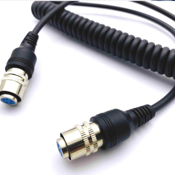 Customized Spring Coiled Cable With M12 Plug