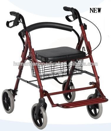 Hot sale walker with seat and footrest