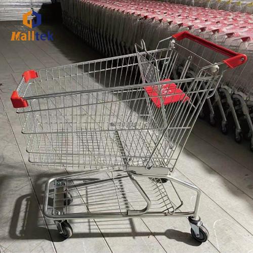 Zinc plated Retail Metal Supermarket Shopping Cart