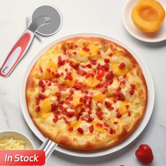 Complete Wooden Handle Pizza Tools Set: Peel and Cutter for Pizza Lovers