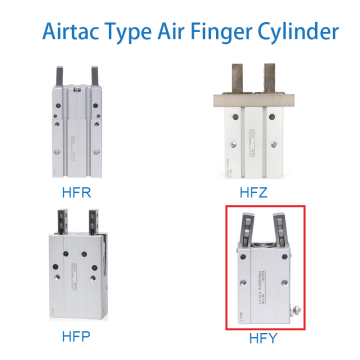Angular Style Air Gripper Finger Pneumatic Cylinder Airtac Type HFTY HFY