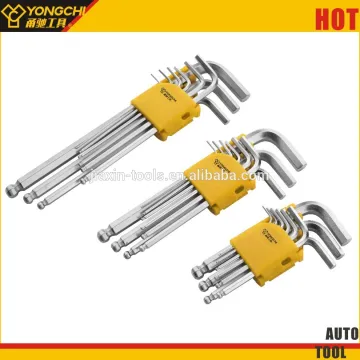 9pcs Extra Long Ball Point Hex Key Wrench Tools Of Car