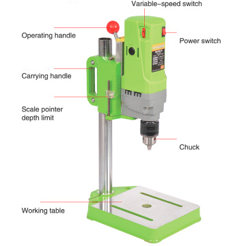 Electric bench drill 710W Mini drill Press Variable Speed 1-13mm drilling For DIY Wood Metal Electric Tools 220V