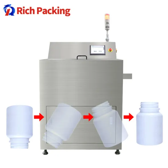 Round Square Plastic Bottle Unscrambler Sorting Counting Production Line CE cGMP