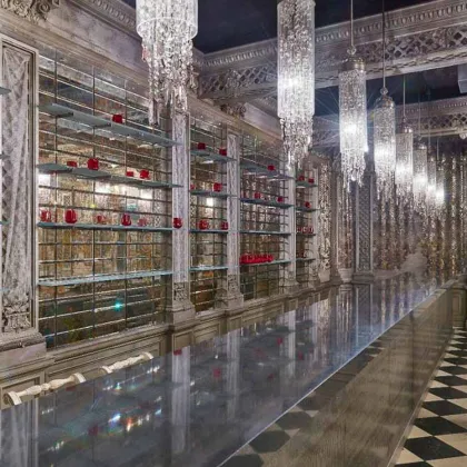 Retro hotel Lobby chinese style crystal chandelier Light