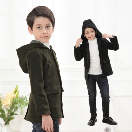 Fashion woolen coat children clothing winter outwear kids clothes boys coats