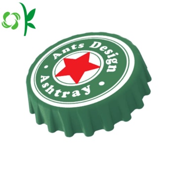 Beer Cap Shape Fashion Silicone Cutomized Smoke Ashtray