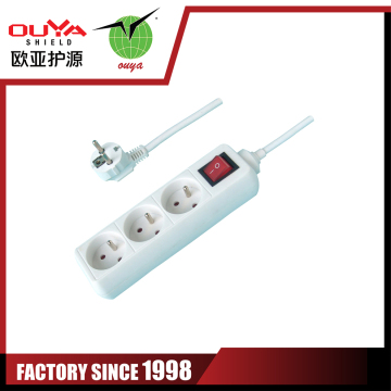 OY-FB03K three outlets French type power strip