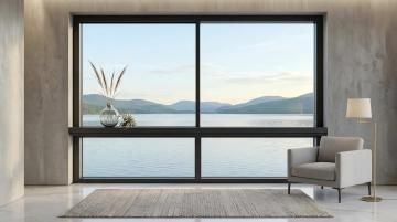 Aluminum 2 Panel Sliding Window Jazz Auto Lock