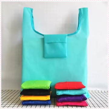फोल्डेबल पॉलिएस्टर बैग पुन: प्रयोज्य किराने की शॉपिंग बैग