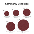Red Flocked 5 Inch Aluminum Oxide Sandpaper Disc