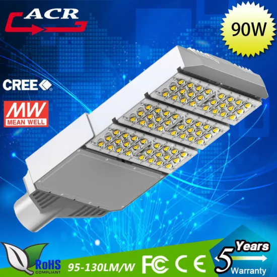 Meanwell led street light 90watt ies led street lighting