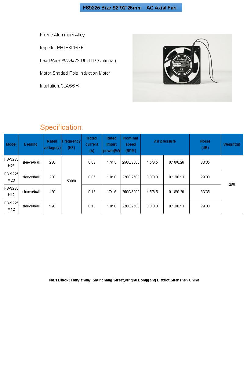 9225 fan