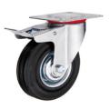 8 inch Rubber Wheel Swivel Rigid Industrial Casters