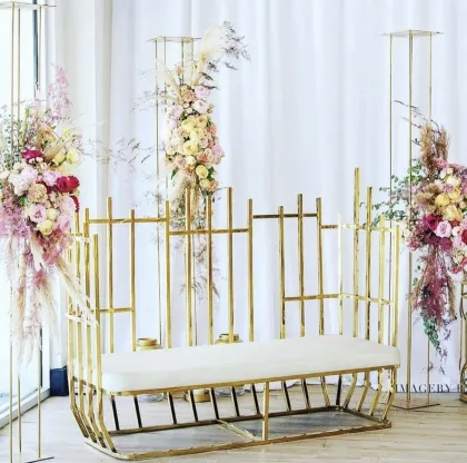 Golden Throne Birdcage Chair for Wedding Banquets and Parties