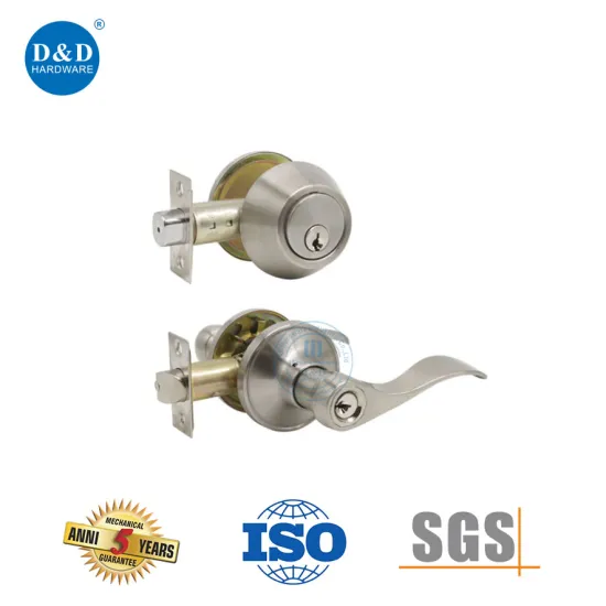 Thumbturn Single Cylinder Deadbolt Keyed Lever Door Lockset