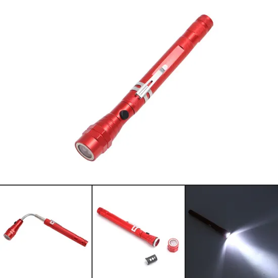Telescopic Flexible Magnet head Pick Up Tool Flashlight