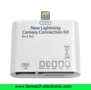 New! ! ! 5 in 1 Camera Connection Kit SD USB TF Ms MMC Card Reader for Apple iPad 4 Mini