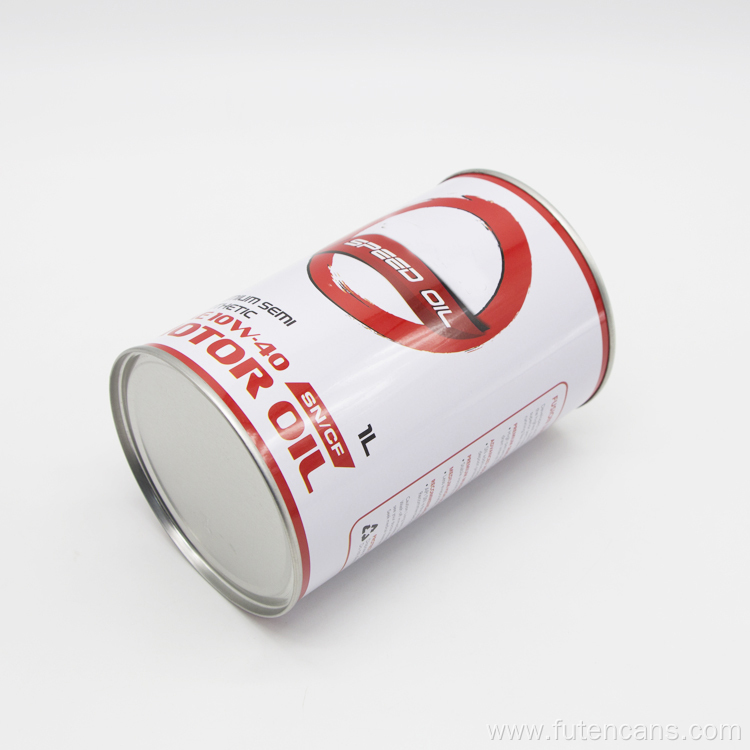 1L Round Motor Oil Tin Can