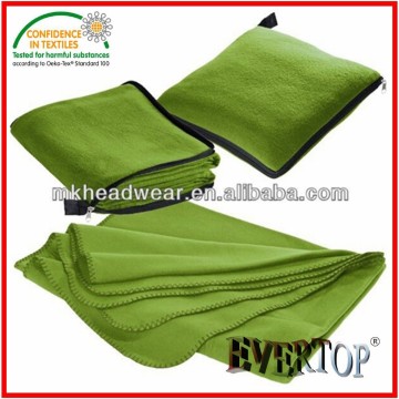 Wholesale 100% polyester Plain Fleece Blanket Pillow With Zipper