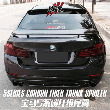 2010-2013 F10 / F18 HM Style Carbon Fiber Trunk Spoiler And Roof Spoiler For BMW 5 Series