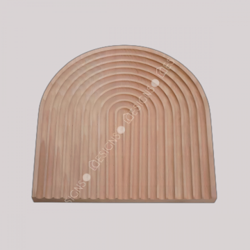 Circular Grained Wood Tray