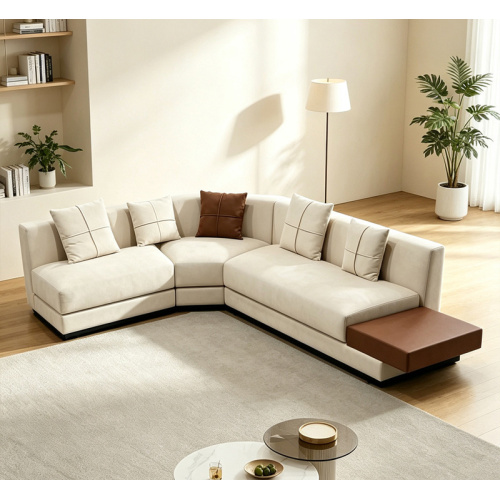 Set Sofa Fabrik Moden L-Shaped