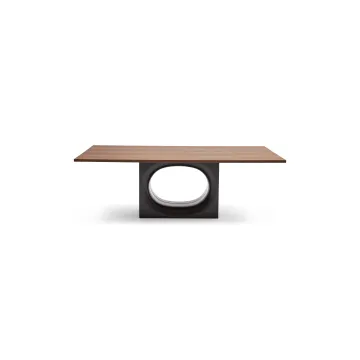 Simple Panel Wooden Square Luxury Dining Table Set