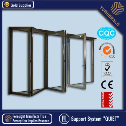 ALUK aluminum clad wood folding doors