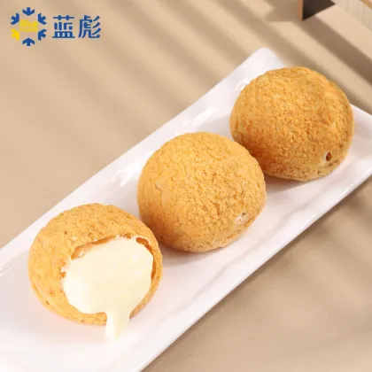 Tasty Tea Snack: Crispy Icecream Puff - Fully Baked Pastry for Cafe
