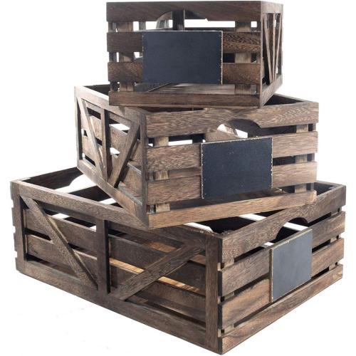 Vintage Home Garden Stacking Wooden Rustic Wood Crate