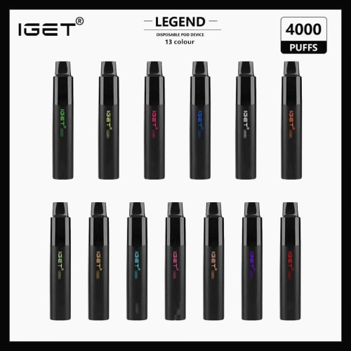 Legenda IGET de boa qualidade 4000 Puffs Vape descartável