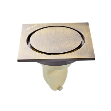 10x10cm Square Anti-Odor Brass Bathroom Floor Drain