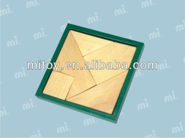 lishui China toy factory tangram wooden puzzle