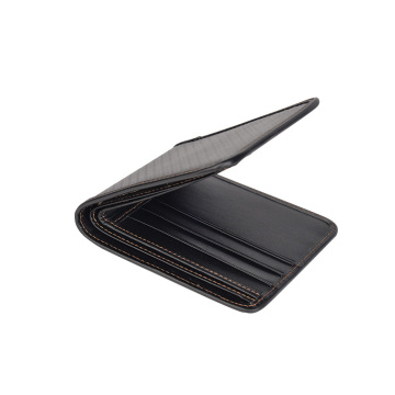 Customized Design Genuine Leather Carbon Fiber Wallet