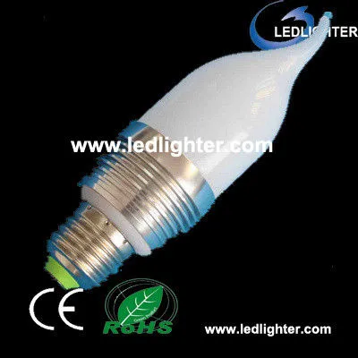3w Dimmable E27 6000 - 6500k White Led Candle Light Bulbs With 3years Warranty