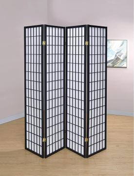 Non-Woven Fabric 3 Panels Folding Wooden Divider Screen
