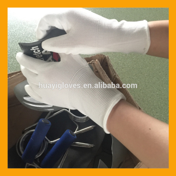 Cheapest Light Industry Polyurethane Safety Gloves/Labor Hand Protective PU Gloves 4131/Electronic Work Gloves