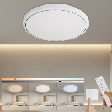 Modern Dimmable LED Ceiling Light - Flush Mount Acrylic Round Remote Control Home Decor