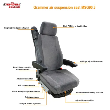 Custom Sport Seat for Yale Forklift with Durable PVC Fabric