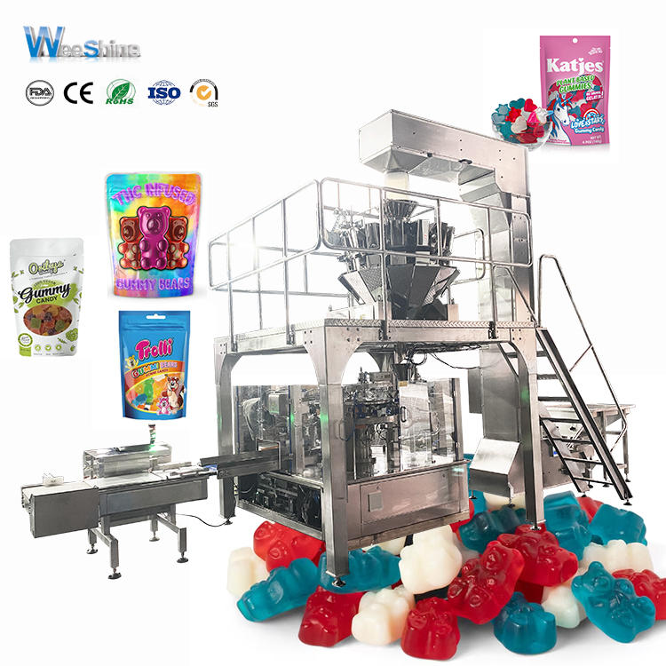 Sac de sac entièrement automatique Dypack Dypack Gummy Candy Machine d'emballage