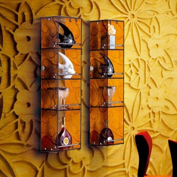 New design space saver corner glass bathroom shelf B075C1