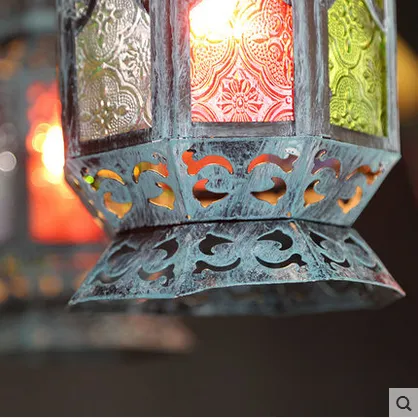 Hot sale unique blue pastoralism modern iron chandelier