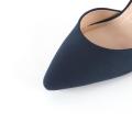 Damas Slingback negro de tacón alto