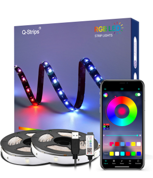 Wi-Fi Controlled Smart LED Light Strips with App, Music Sync, and Color Changing Features