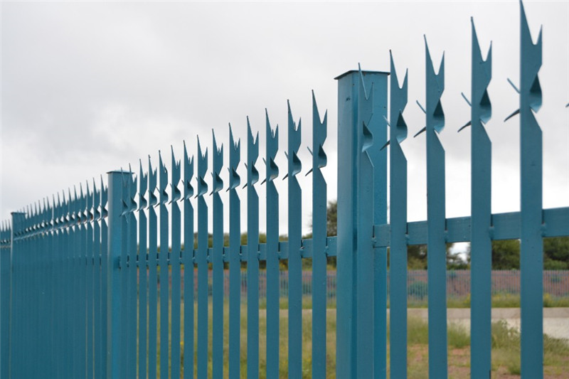 steel picket fence